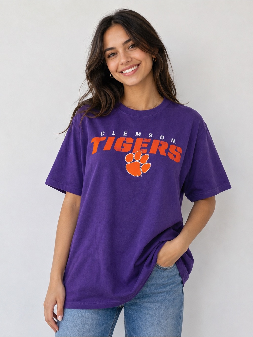CLEMSON TIGER SHIRT 47 BRAND 🔥MEDIUM